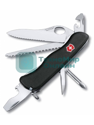 Нож перочинный Victorinox Trailmaster One Hand Wavy Edge (0.8463.MW3) 111мм 12функций черный карт.коробка