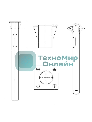 Деталь фундамента закладная для ОГК/ОКК-6.7 (0.108-1.5х200х150х4х20) Пересвет В00000639