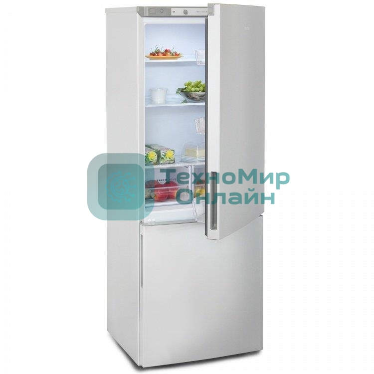 Холодильник Бирюса Б-M6034 металлик двухкамерный 210/85л морозилка снизу