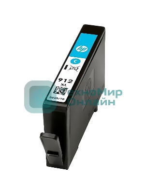 Картридж струйный HP 912 3YL81AE голубой (825стр.) для HP OfficeJet 801x/802x