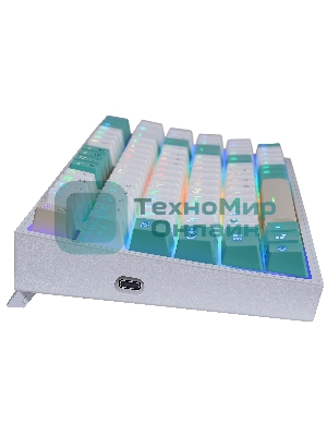 Клавиатура беспроводная Defender REDRAGON VEIGAR USB, Bluetooth/Радиоканал, бело-голубая