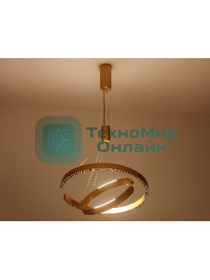 Подвесной светодиодный светильник Ambrella light FL5885/2 GD золото 45W 3000K/4200K/6400K D600/400*1200 (без ПДУ)