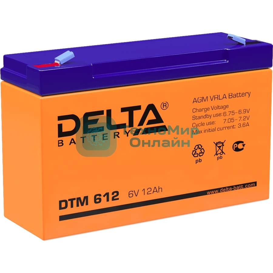 Батарея для ИБП Delta DTM 612 (6V, 12Ah)