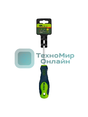 Отвертка Сибртех, PH2 х 100 мм, CrV, двухкомпонентная рукоятка