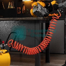 Шланг спиральный воздушный Stels 8х12 мм, 18 бар, с быстросъемными соединениями, 10 м