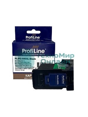 Картридж струйный ProfiLine PL-PG-440XL для принтеров Canon PIXMA MG2140/MG2240/MG3140/MG3240/MG3540/MG3640/MG4140/MG4240/MX374/MX394/MX434/MX454/MX474/MX514/MX524/MX534 с чернилами Black