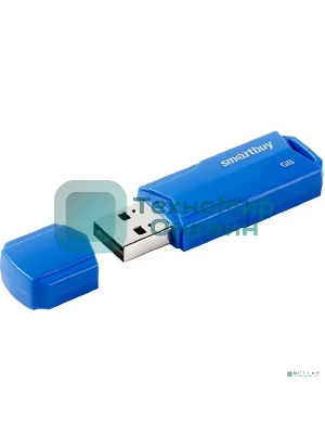 Флешка USB Smartbuy CLUE Blue (SB8GbCLU-BU), 8Gb, USB 2.0, R/W 25/10, синий
