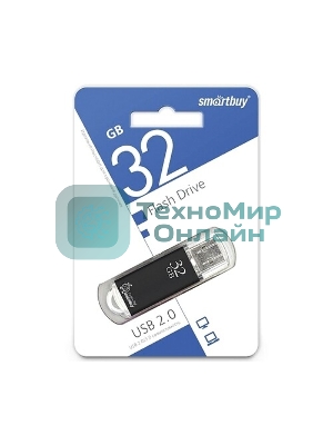 Флешка USB Smartbuy V-Cut silver (SB32GBVC-S), 16Gb, USB 2.0, R/W 25/15, серебристый