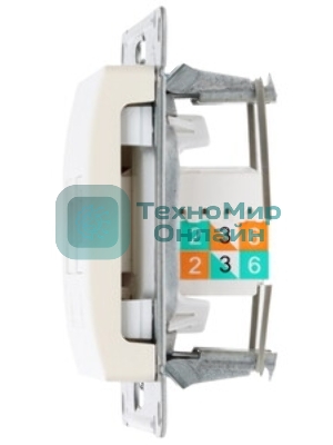 Механизм розетки комп. 2-м Glossa RJ45+RJ45 кат. 5е беж. SchE GSL000285KK