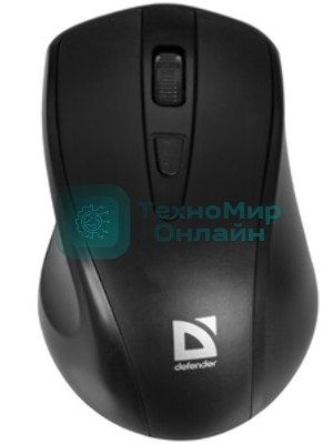 (Из ремонта, рабочая, гарантия 7 дней) Мышь беспроводная Defender Datum MM-265 черный, 1600 dpi, радиоканал, USB, кнопки - 4