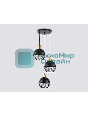 Светильник Ambrella light TR8505/3 BK/CP черный/медь E27/3 max 60W D410*1000