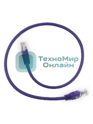 Патч-корд UTP Cablexpert cat.5e, 0.25м, литой, многожильный, фиолетовый
