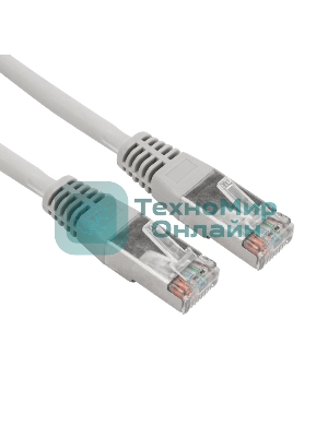 Патч-корд F/UTP Rexant cat.5e, RJ45-RJ45, 26AWG, ZH нг(А)-HF, серый, 0,3 м