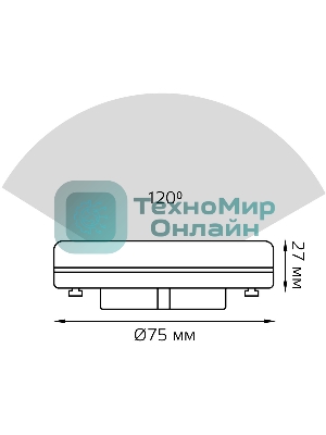 Лампа cветодиодная Gauss GX53 8W 680lm 6500K диммируемая LED