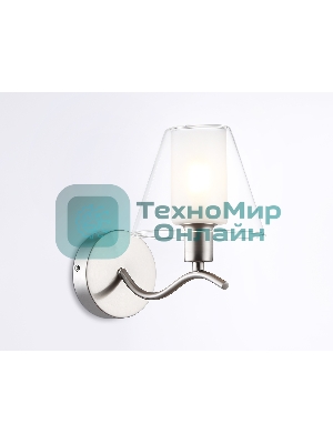 Настенный светильник Ambrella light LH57085 SN/FR никель/белый матовый E14 max 40W 230*140*200