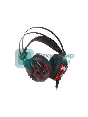 Гарнитура Bloody M615 чёрный, проводная, 3.5 мм, подсветка