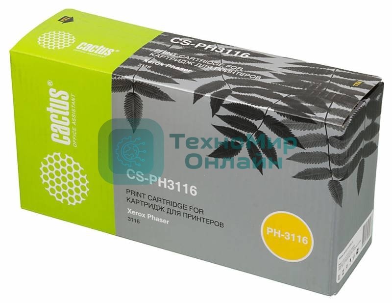 Картридж лазерный Cactus CS-PH3116 (109R00748) черный (3000 стр.) для Xerox Phaser 3116
