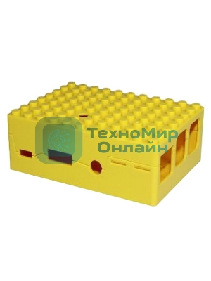 Корпус RA185 yellow для микрокомпьютера Raspberry Pi 3. RA185 Корпус ACD Yellow ABS Plastic Building Block case for Raspberry Pi 3