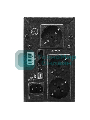 Источник бесперебойного питания CROWN Line Intractive CMU-SP650EURO LCD USB 650VA\390W, корпус металл, 1x12V/7AH, розетки 2*EURO+3*IEC, трансформатор AVR 140-290V, LCD-дисплей, съемный кабель 1.2 м, порт RJ11/45, порт USB, защита: от перегрузки, от КЗ, от скачков напражения