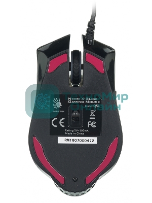 Мышь проводная A4Tech Bloody Q51 черный, 3200 dpi, USB, кнопки - 8