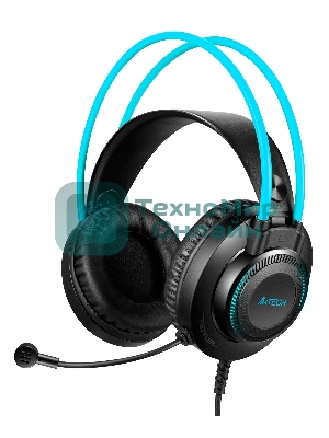Гарнитура A4Tech Fstyler FH200i серый-синий, проводная, 3.5 мм