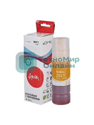 Контейнер с чернилами Sakura C13T03V44A (101 Y) для Epson, водорастворимый тип, желтый, 6000 к., 70 мл.