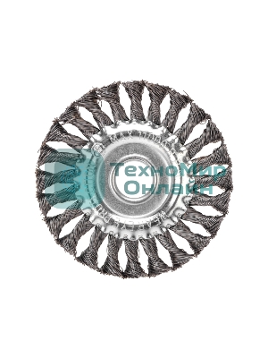 Щетка дисковая для УШМ Kranz крученая 125 мм, отв. 22,23 мм