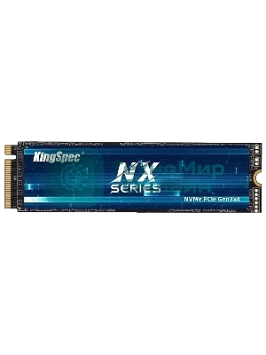 Накопитель SSD KingSpec NX-512, 512Gb, PCIe 3.0 x4, M.2 2280, NVMe, R/W 3400/3100