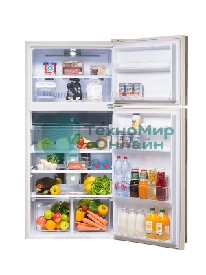 Холодильник Sharp SJ-XE59PMBE бежевый двухкамерный 430/148л морозилка сверху, No Frost