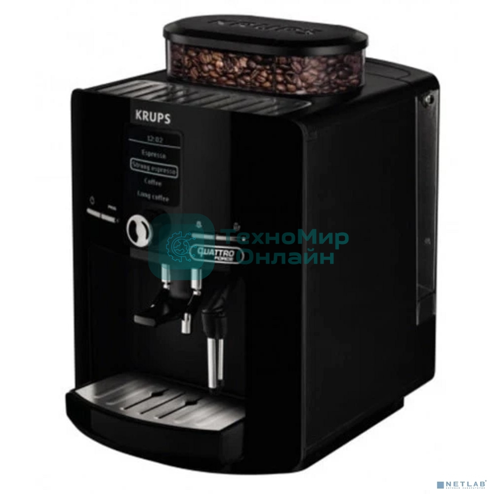 Кофемашина Krups Espresseria EA82F010 1450Вт черный/нержавеющая сталь