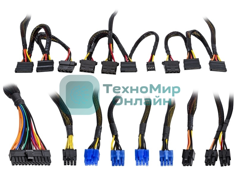 Блок питания ExeGate 800PPX (EX220363RUS), 800Вт, 135мм, модульный, черный