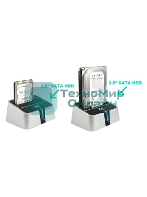 Док-станция для HDD AgeStar 3UBT2 SATA пластик серебристый 1