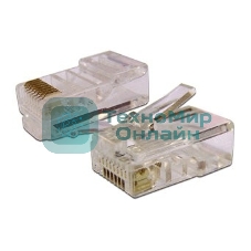 Коннектор медный LANMASTER TWT-PL45-8P8C UTP RJ45 cat.5e (упак.: 100 шт)