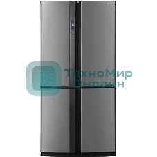 Холодильник Sharp SJ-EX93PSL нержавеющая сталь трехкамерный 345/211л морозилка снизу, No Frost, Side by Side