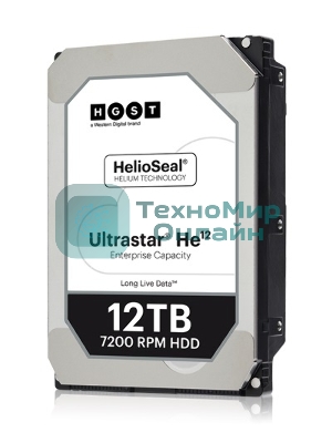 Жесткий диск WD Original SAS 3.0 12Tb 0F29532 HUH721212AL5204 Ultrastar DC HC520 (7200rpm) 256Mb 3.5