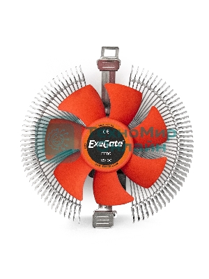 Кулер для процессора ExeGate EE80 серебристый, 90 мм, алюминий, 2000 об/мин, 22 дБ, 3 pin, 65 Вт, 67 мм