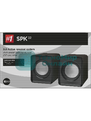 Акустическая система 2.0 Defender #1 SPK 22 черный, 5 Вт, питание от USB