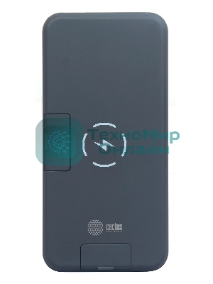 Портативный аккумулятор Cactus CS-PBFSQT-10000 Li-Pol 10000mAh 3A+3A черный 1xUSB беспроводная зарядка