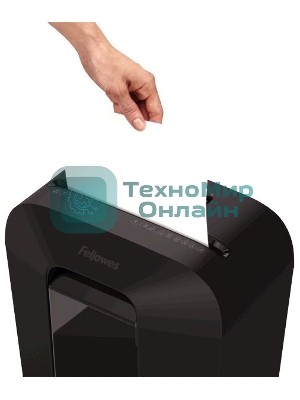 Шредер Fellowes PowerShred LX70 черный (секр.P-4)/перекрестный/11лист./18лтр./скрепки/скобы/пл.карты