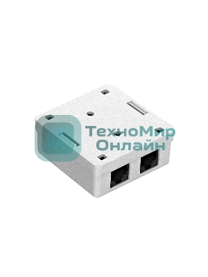 Розетка компьютерная двойная ExeGate SM2-RJ45-C5 RJ-45 кат.5/5E UTP Krone/110