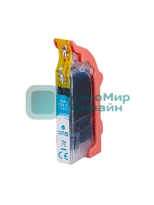 Картридж струйный Sakura 2934B004 (521 C) для Canon, голубой, 8,4 мл., 530 к.