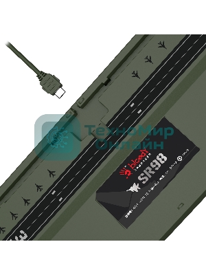 Клавиатура A4Tech Bloody S98 проводная, USB Type-A, белый/зеленый