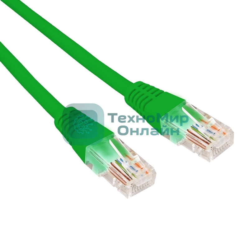 Патч-корд U/UTP Rexant cat.5e, RJ45-RJ45, 26AWG, ZH нг(А)-HF, зеленый, 5 м