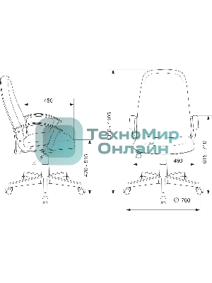 Кресло Бюрократ CH-808LT/#B 3C11 черный, ткань