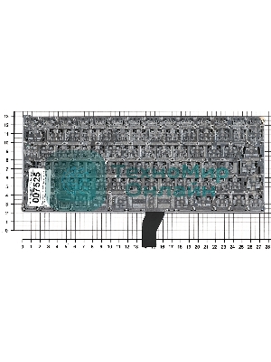 Клавиатура для ноутбука MacBook A1369 2010+ черная, большой ENTER RU