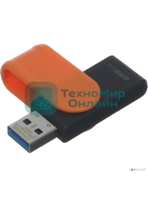 Флешка USB Kingston DataTraveler Exodia S (DTXS/256Gb), 256Gb, USB 3.2 Gen 1, R/W 70/25, оранжевый/черный
