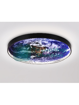 Настенно-потолочный светодиодный светильник Ambrella light FW11134 BK черный 31W LED 3000-6400K D500*38