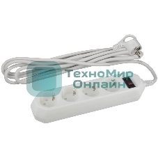 Сетевой фильтр ЭРА USF-M-4es-1.5m-W, 1.5м, белый б0019741
