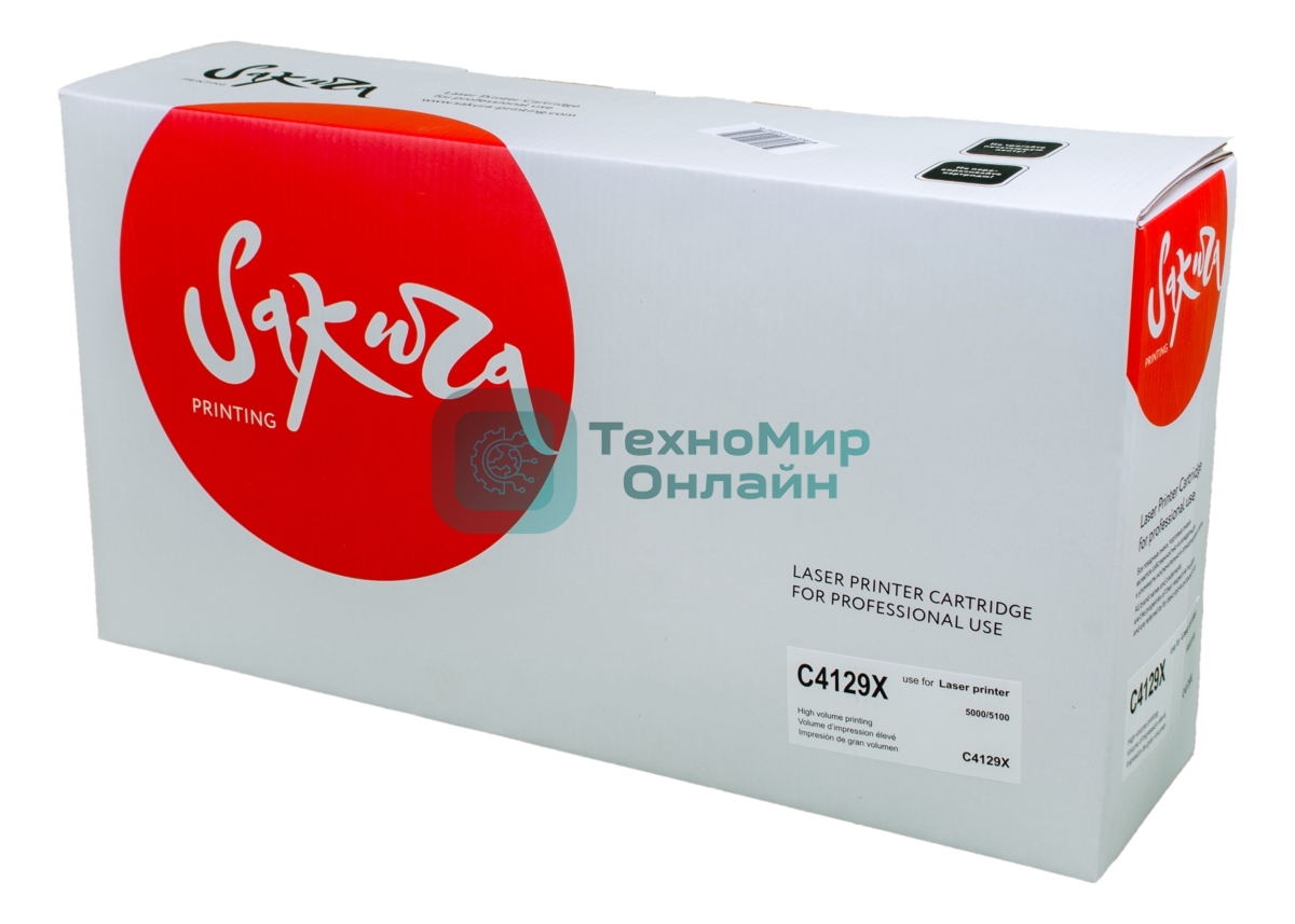 Картридж Sakura C4129X для HP5000/5100, черный, 10000 к.