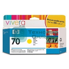 Картридж струйный HP №70 C9454A желтый для HP DJ Z2100/Z3100 (130мл)